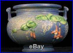 Antique 1938 Roseville Art Pottery Fuchsia Pattern 645 4 Handled Jardiniere Vase