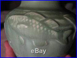 Antique American Rookwood Koy Sea Fish Tank Nautical Art Pottery Flower Vase USA