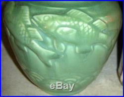 Antique American Rookwood Koy Sea Fish Tank Nautical Art Pottery Flower Vase USA