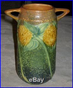 Antique American Roseville Sunflower Art Pottery Flower Garden Plant Urn Vase