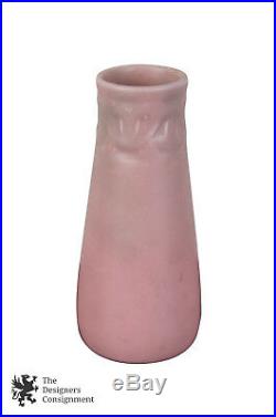 Antique Art Deco 1928 Rookwood 2111 Pottery Flower Vase Pink Floral Tulip Bell