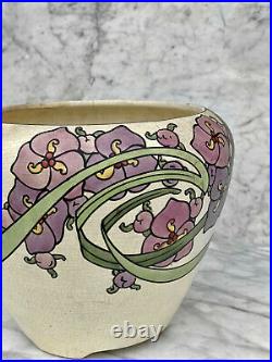 Antique Art Deco Roseville Persian Painted Floral Ceramic Jardiniere Planter