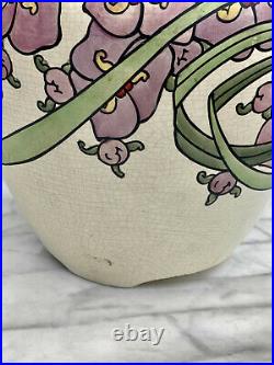 Antique Art Deco Roseville Persian Painted Floral Ceramic Jardiniere Planter