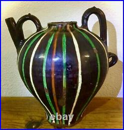 Antique French Pottery Pot Confit Ceramic Earthenware Folk Art Election Sale