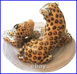 Antique Italian Cheetah Ceramic Figurine