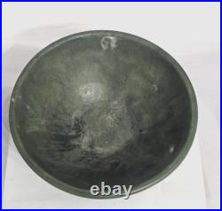 Antique Matte Green Pottery Arts & Crafts Handmade Bowl Collectible Memorabilia Antique Matte Green Pottery Arts & Crafts Handmade Bowl Collectible Memorabilia