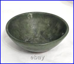 Antique Matte Green Pottery Arts & Crafts Handmade Bowl Collectible Memorabilia Antique Matte Green Pottery Arts & Crafts Handmade Bowl Collectible Memorabilia