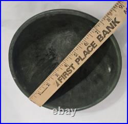 Antique Matte Green Pottery Arts & Crafts Handmade Bowl Collectible Memorabilia