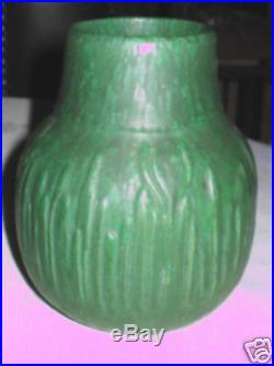 Antique Mission Arts Crafts Owens Matte Green Plant Flower Garden Pottery Vase