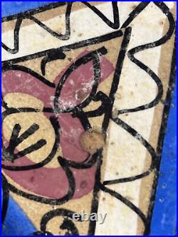 Antique Moroccan Fez Pottery Ceramic Hand Painted Wall Art Bowl 11.5 D