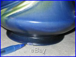 Antique Roseville Blue Pinecone # 842-8 Art Pottery Flower Garden Tree Vase Pine