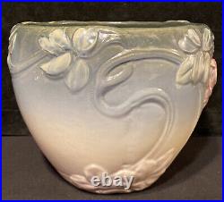 Antique Signed Weller Pottery Etna Roses Jardiniere Planter Art Nouveau