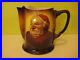 Antique Tokio Art Pottery Ceramic A36 Monk Pitcher Jug, 7 3/4 Tall x 9 Widest