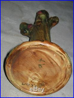 Antique USA Weller Art Pottery Apple Tree Flower Plant Country Bud Stick Vase