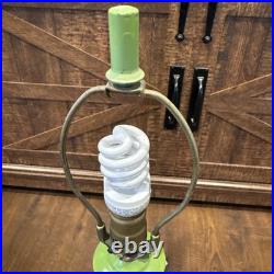 Antique Victorian Bretby Art Pottery hand-painted crane bird bamboo 19th Century