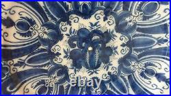 Antique large Dutch Delft charger dish plate 18thC. Ceramic. HH