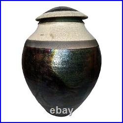 Arizona Raku Lidded Jar Urn CONSTANTINO Vintage Studio Art Pottery 11