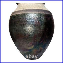 Arizona Raku Lidded Jar Urn CONSTANTINO Vintage Studio Art Pottery 11