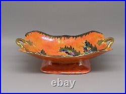 Art Deco Carlton Ware Floral & Lustre Decorated Twin Handled Dish