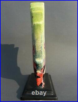 Art Deco Ceramic Fanned Vase Myott Son & Co England Hand Painted