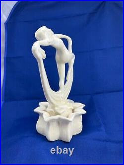 Art Deco Cowan Pottery Scarf Dancer Figurine Flower Frog Nude Lady