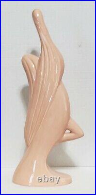 Art Deco Haeger #6041 Contemporary Dance Woman Pink Ceramic Sculpture Statue 24