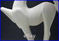 Art Deco MCM Royal Haeger White 21 Gazelle Antelope Huge Sculpture Textured