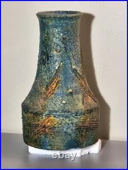 Art Marcello Fantoni Signed Vase Glazed Made in Italy
