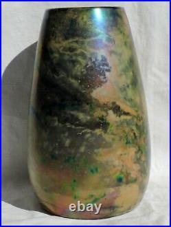 Art Nouveau Judgenstill Vase Zsolnay Pecs Iridescent Eosine