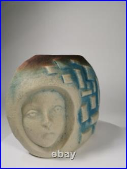 Art Pottery Ceramic Sculpture Vase Nikos Dazelidis