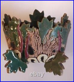 Art Pottery Leaf Ceramic Bowl Dish