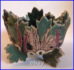 Art Pottery Leaf Ceramic Bowl Dish