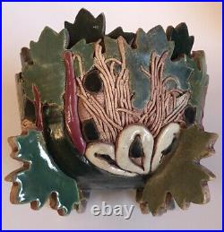 Art Pottery Leaf Ceramic Bowl Dish