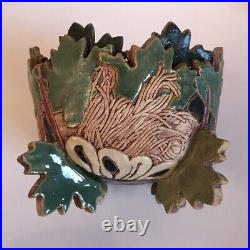 Art Pottery Leaf Ceramic Bowl Dish