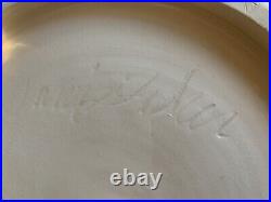 Art Pottery Sgraffito Drawing Plate&Vase Signed Janis Fisher Stoneware Ceramic