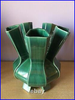 Art Studio Pottery Ceramic Large Five Spout Vase Tulipiere Sculptural 13 Tall