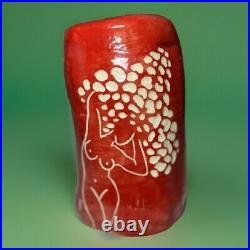 Art Studio Pottery Ceramic Mushroom Woman Nude Vase Cottagecore Feminist