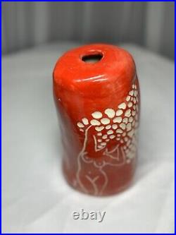 Art Studio Pottery Ceramic Mushroom Woman Nude Vase Cottagecore Feminist