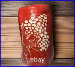 Art Studio Pottery Ceramic Mushroom Woman Nude Vase Cottagecore Feminist