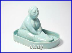 Art Studio Pottery Ceramic Nude Woman in Tab Bathing Sculpture Figurine Handmade