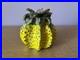 Art Studio Pottery Ceramic Prickly Pineapple Fruit Vase Candle Holder Sculpture