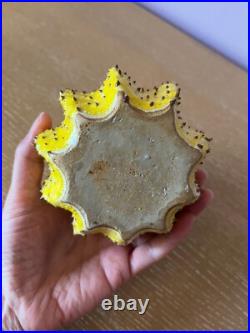 Art Studio Pottery Ceramic Prickly Pineapple Fruit Vase Candle Holder Sculpture