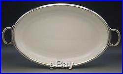 Arte Italica Tuscan White Ceramic With Pewter Huge Handled Platter 21