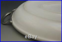 Arte Italica Tuscan White Ceramic With Pewter Huge Handled Platter 21