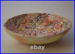 Artist Handmade Handpainted Ceramic Bowl with Meticulous Detail