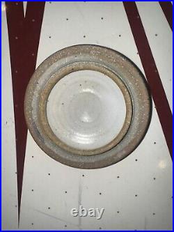 Asian Style Urn Imperial Form In Blue White Layered Glaze signed and dated