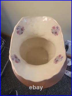 Athena Pottery Ceramic Set Ivory Purple with Flowers Design Athena Pottery Ceramic Set Ivory Purple with Flowers Design