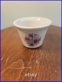 Athena Pottery Ceramic Set Ivory Purple with Flowers Design