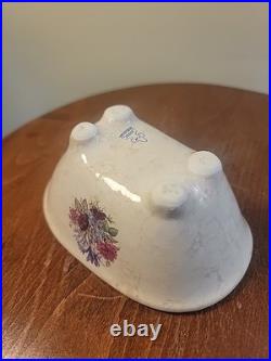 Athena Pottery Ceramic Set Ivory Purple with Flowers Design