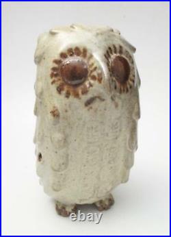 Australian Studio Pottery Signed Cynthia Mitchell Owl Figurine Sculpture #2